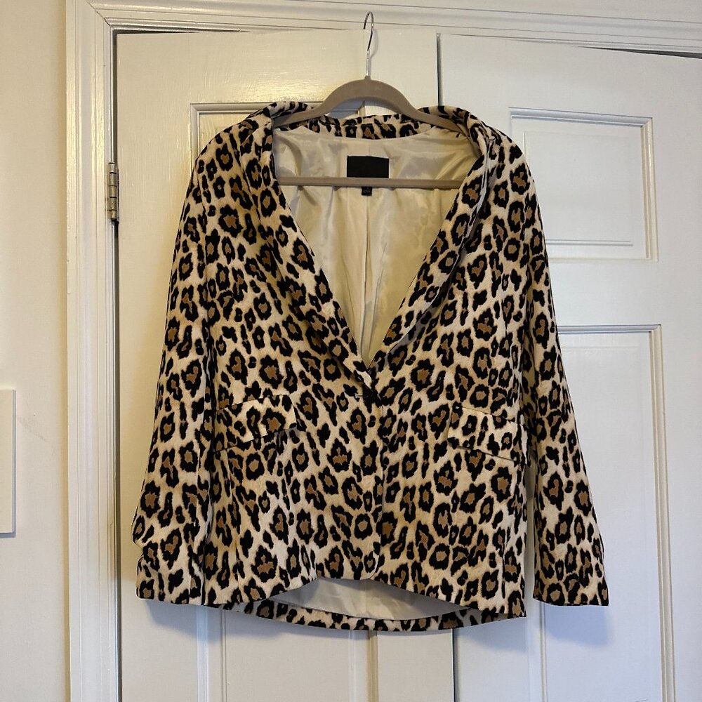 Banana Republic Leopard Soft Blazer